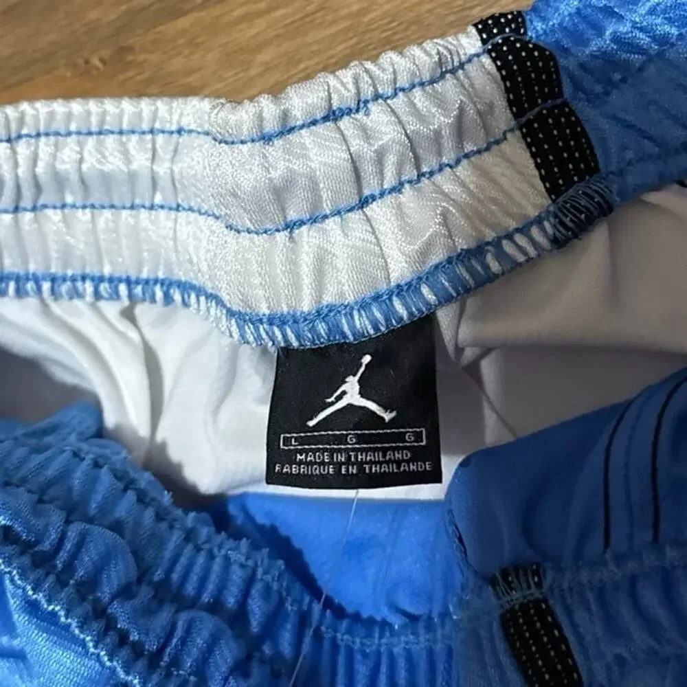 2007 Air Jordan UNC Blue Silky Dazzle Shiny Basketball Y2K 243740-412 Shorts